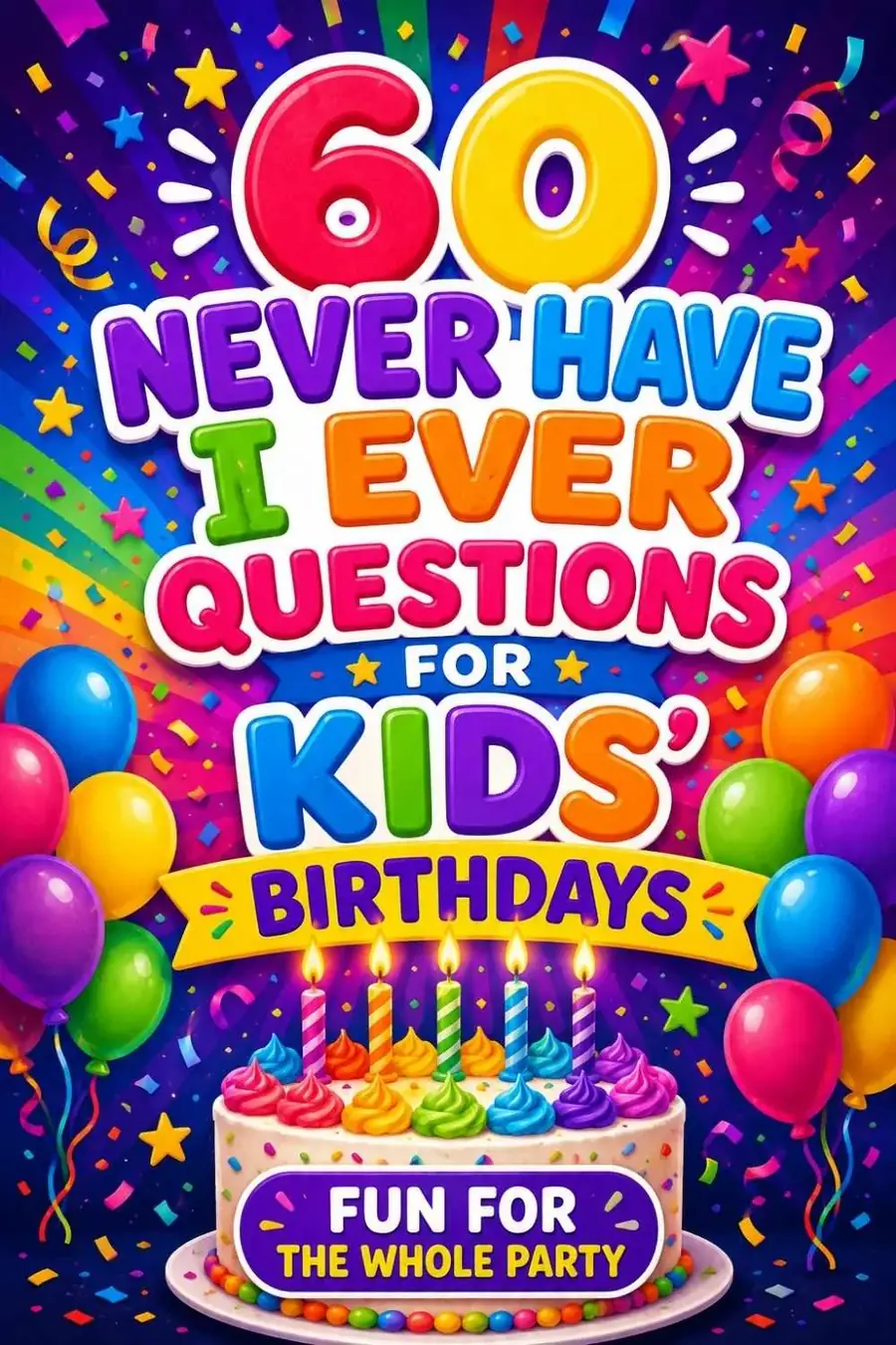 60+ Never Have I Ever Questions for Kids' Birthday Party
