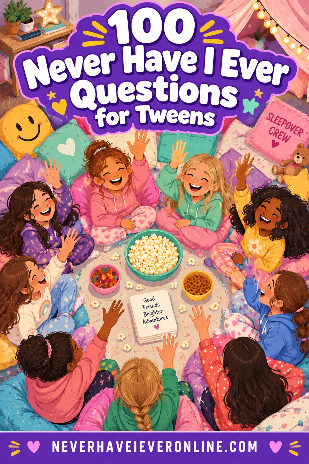 100 Never Have I Ever Questions for Tweens (Ages 10–13, Clean & Funny)